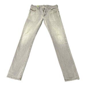 Diesel D-Yennox Jeans Mens 32x32 Gray Tapered Stretch Denim Straight Fit Pants
